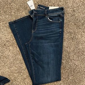 Womens new American eagle jeans size 16 long kick boot